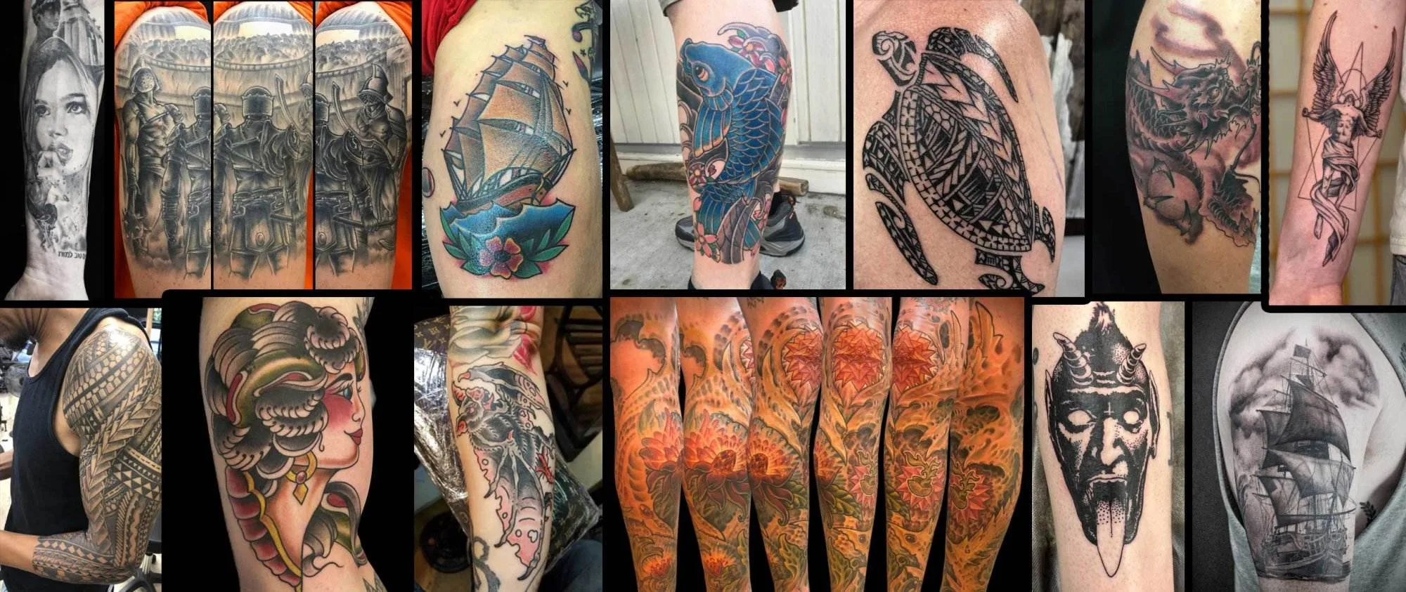 Funhouse Tattoo artwork collage